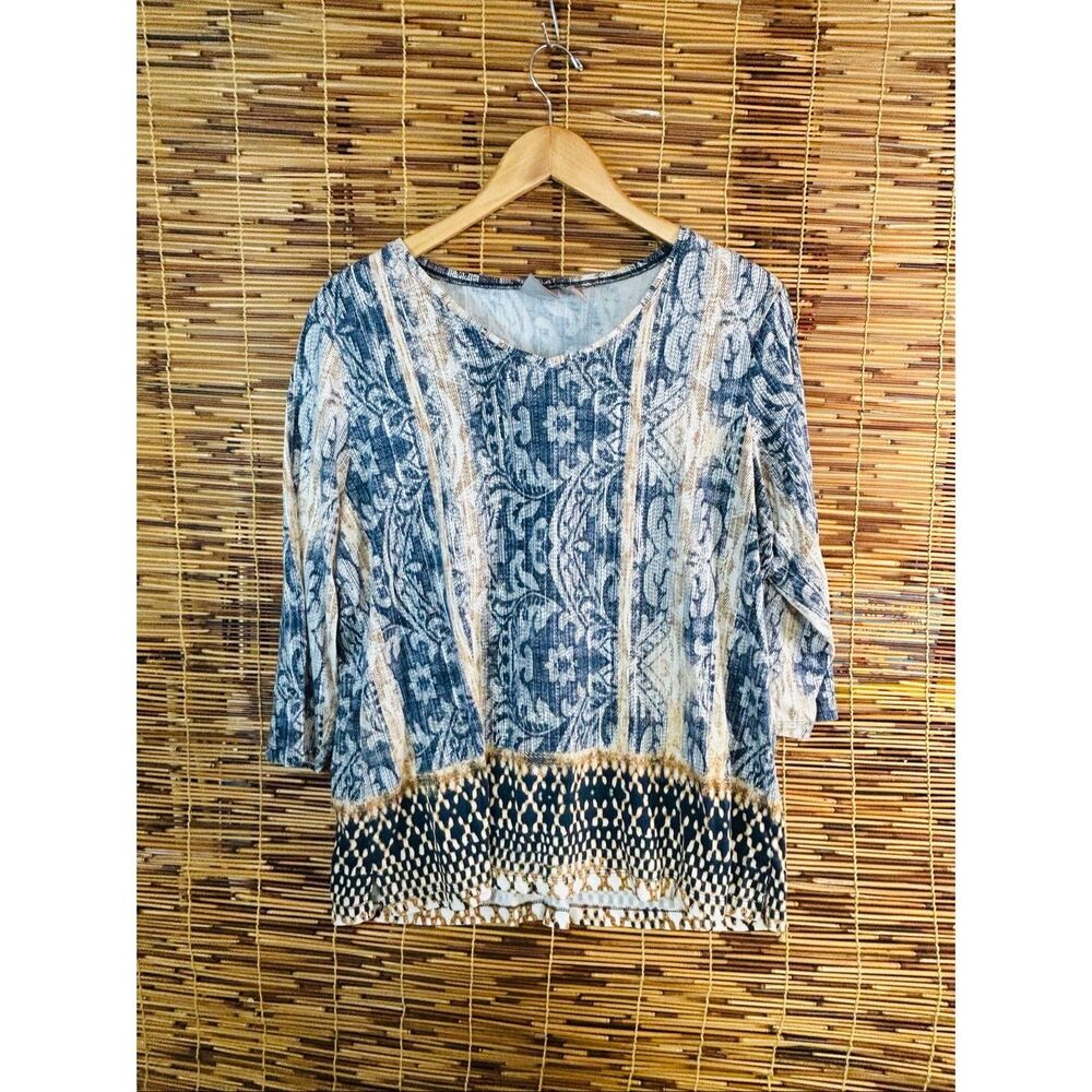 Chico’s Size 3 (XL) 3/4 Sleeve Blouse